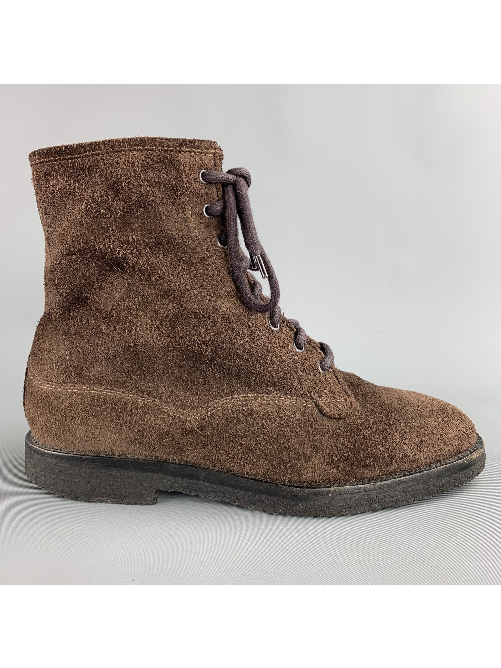 Christian Kimber Size 7 Brown Suede Crepe Sole Boots